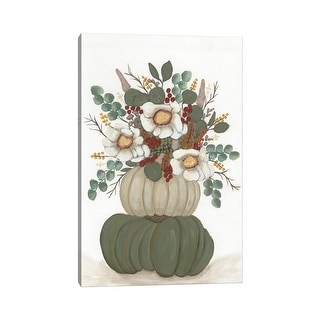 iCanvas "Floral Pumpkin Stack" by Ashley Justice Canvas Print - Bed